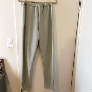 Sage Green US8 tall high waisted split joggers